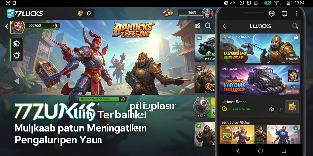 Tampilan antarmuka aplikasi 77LUCKS yang menarik dan fungsional.