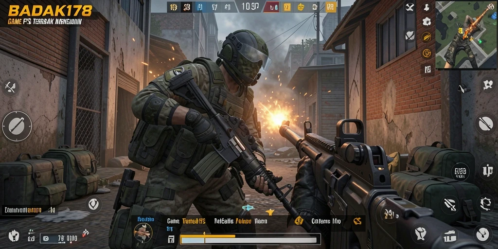 Screenshot utama BADAK178 menampilkan aksi seru gameplay FPS.