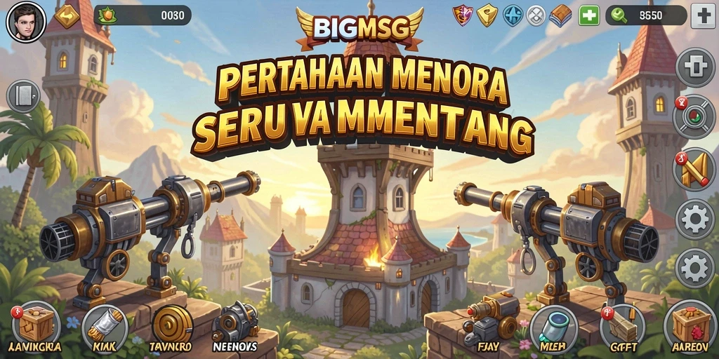 Tampilan gameplay BIGMSG yang menarik dan mendebarkan.