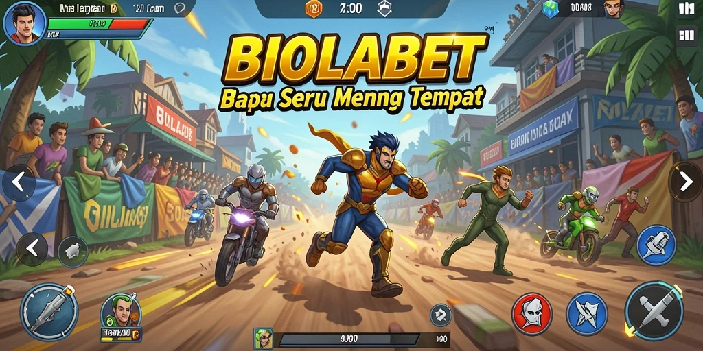 Tampilan gameplay seru dari BIOLABET yang menegangkan di setiap balapan.