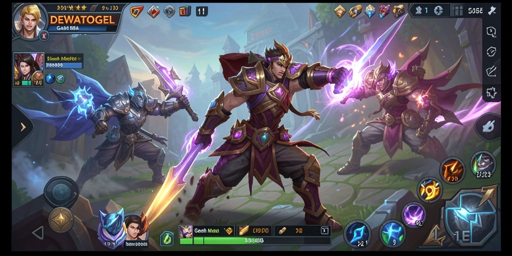 Tangkapan layar dari gameplay MOBA yang seru di DEWATOGEL.