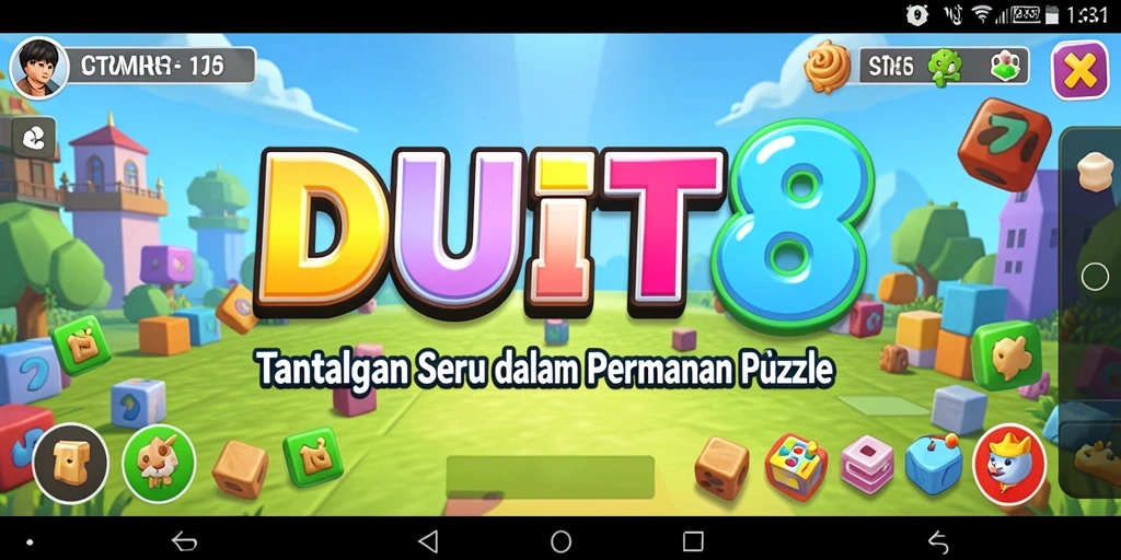 Screenshot gameplay DUIT8 menampilkan tantangan puzzle yang menarik.