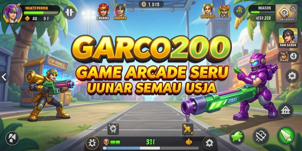 Screenshot gameplay GARCO200 dengan tampilan menantang dan grafis yang cerah.