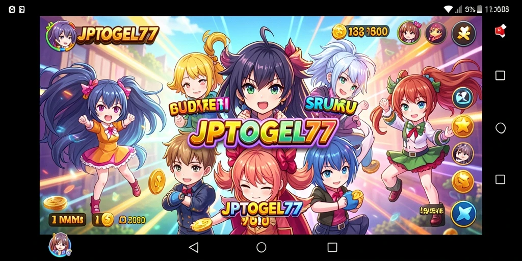 Tampilan utama gameplay <strong>JPTOGEL77</strong> menampilkan aksi karakter anime yang seru.
