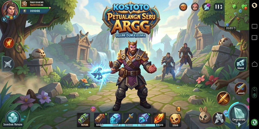 Tampilan gameplay KOSTOTO yang memukau dalam pertempuran ARPG.