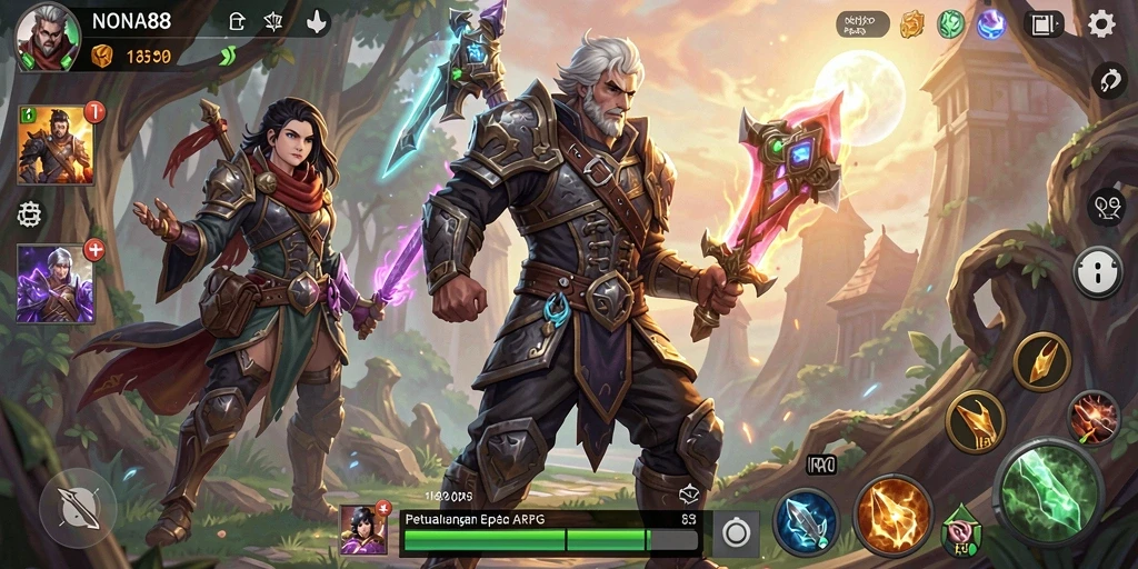 Gameplay NONA88 yang menegangkan dalam dunia ARPG.