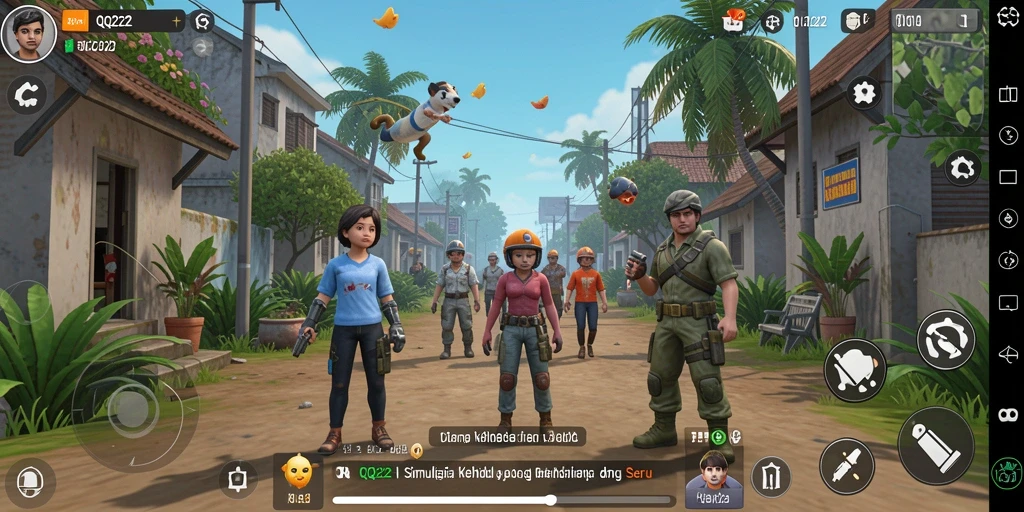 Screenshot gameplay yang menunjukkan kebebasan dalam simulasi kehidupan.