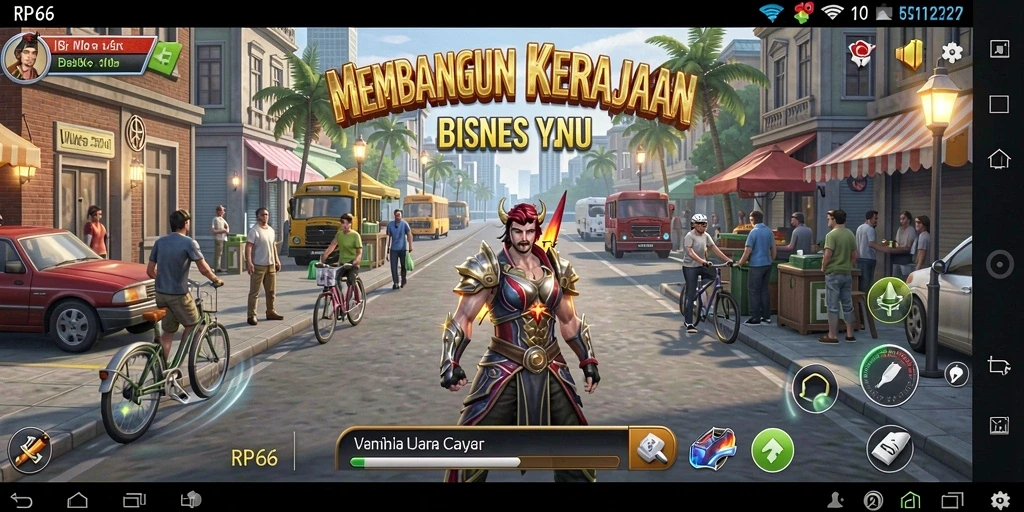 Tampilan gameplay RP66 menunjukkan pengelolaan bisnis yang mendebarkan.