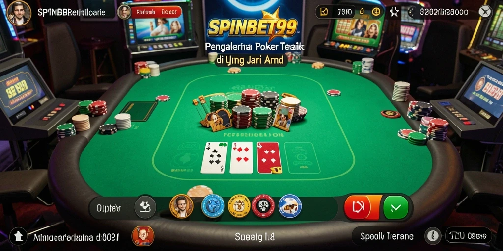 Tampilan gameplay yang seru dari SPINBET99, aplikasi poker terbaik.