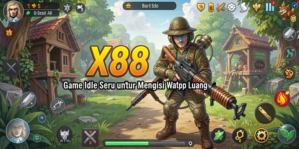 Tampilan gameplay menarik dari game Idle X88 yang menyenangkan.
